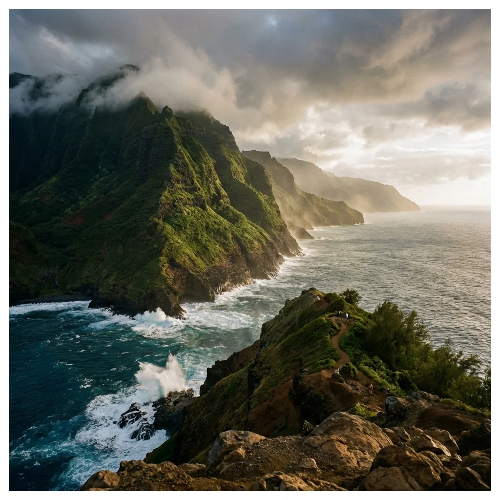 Best Kauai tours Napali Coast emerald cliff overlook
