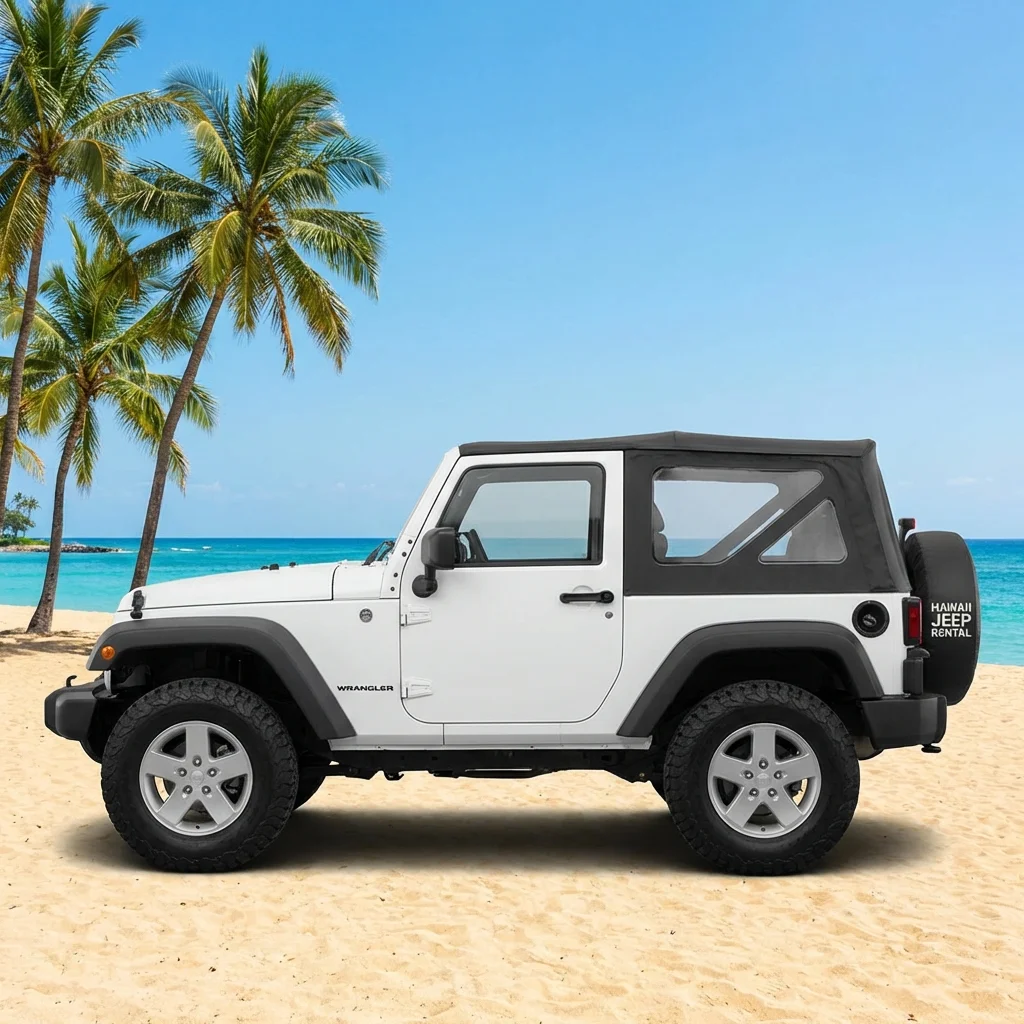 Cheap Jeep Wrangler 2-door rental Kauai Lihue Airport